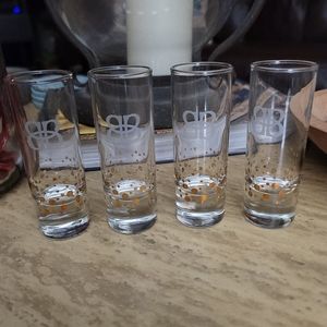 Set of 4 tall shot glasses by BB
